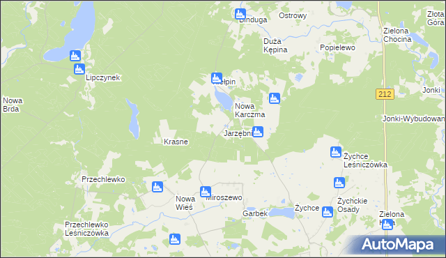 mapa Jarzębnik, Jarzębnik na mapie Targeo