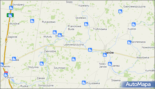 mapa Jasionowa Dolina, Jasionowa Dolina na mapie Targeo