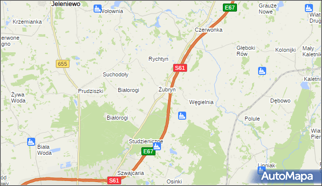 mapa Jasionowo gmina Szypliszki, Jasionowo gmina Szypliszki na mapie Targeo