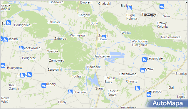 mapa Jastrzębiec gmina Stopnica, Jastrzębiec gmina Stopnica na mapie Targeo