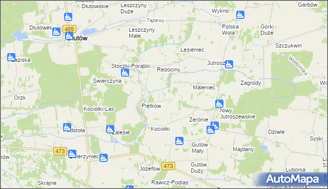 mapa Jastrzębieniec, Jastrzębieniec na mapie Targeo