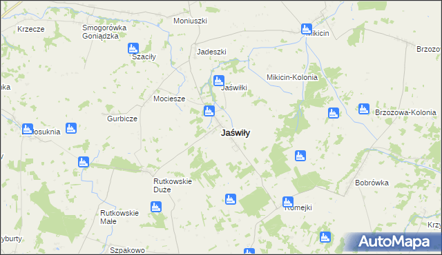 mapa Jaświły, Jaświły na mapie Targeo