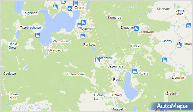 mapa Jaszczerek, Jaszczerek na mapie Targeo