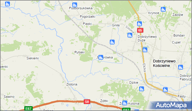 mapa Jaworówka, Jaworówka na mapie Targeo