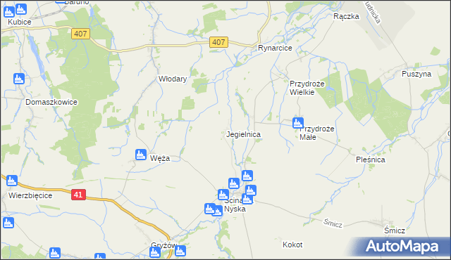 mapa Jegielnica, Jegielnica na mapie Targeo