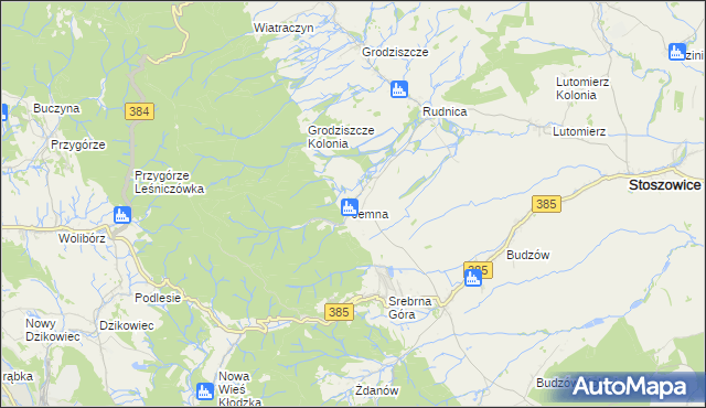 mapa Jemna, Jemna na mapie Targeo