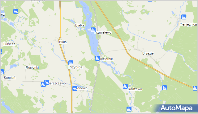 mapa Jeziernik gmina Rzeczenica, Jeziernik gmina Rzeczenica na mapie Targeo