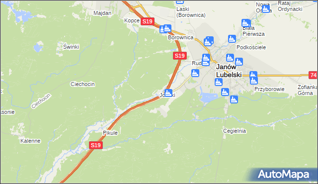 mapa Jonaki, Jonaki na mapie Targeo