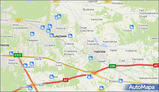 mapa Józefin gmina Halinów, Józefin gmina Halinów na mapie Targeo