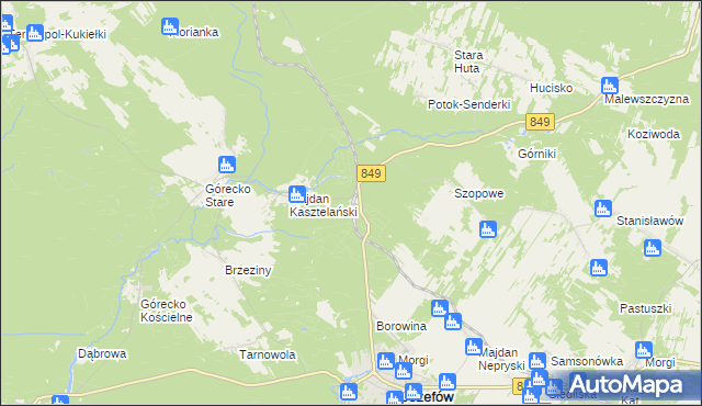 mapa Józefów Roztoczański, Józefów Roztoczański na mapie Targeo