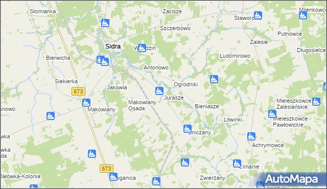 mapa Jurasze, Jurasze na mapie Targeo