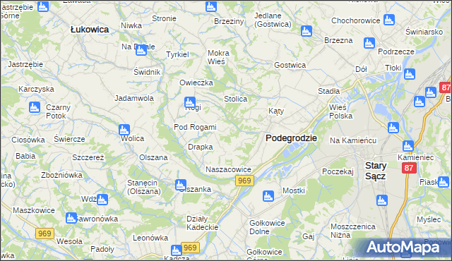 mapa Juraszowa, Juraszowa na mapie Targeo