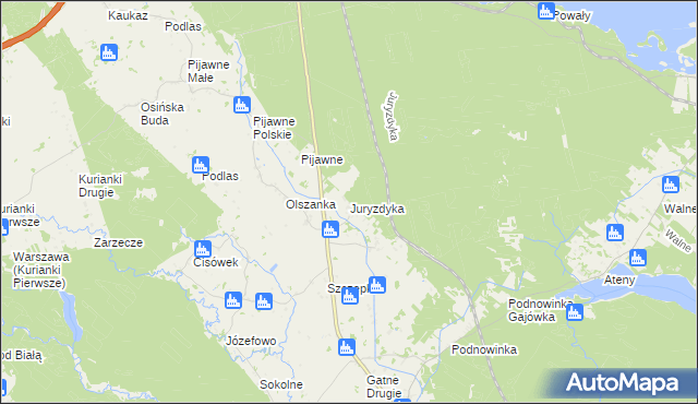 mapa Juryzdyka, Juryzdyka na mapie Targeo