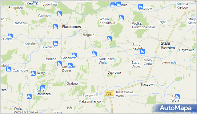 mapa Kadłubska Wola, Kadłubska Wola na mapie Targeo