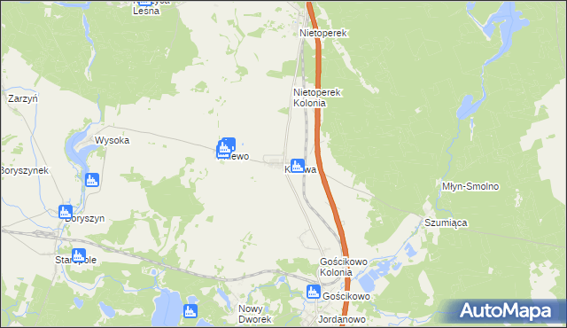 mapa Kaława, Kaława na mapie Targeo