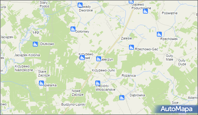 mapa Kałęczyn gmina Czerwonka, Kałęczyn gmina Czerwonka na mapie Targeo