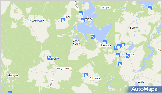 mapa Kalinowo gmina Skąpe, Kalinowo gmina Skąpe na mapie Targeo