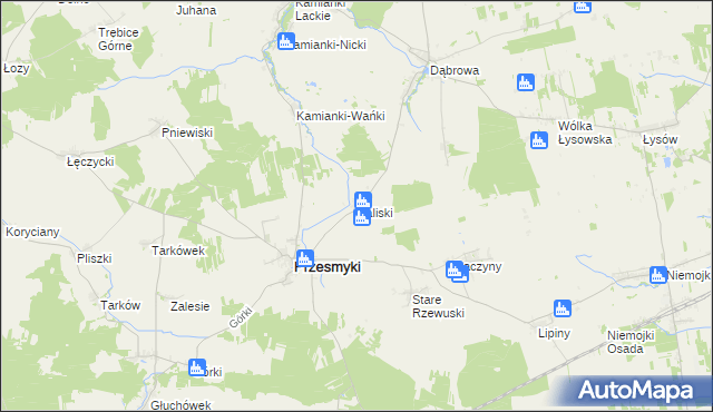 mapa Kaliski gmina Przesmyki, Kaliski gmina Przesmyki na mapie Targeo