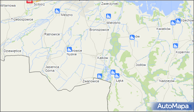 mapa Kałków gmina Otmuchów, Kałków gmina Otmuchów na mapie Targeo