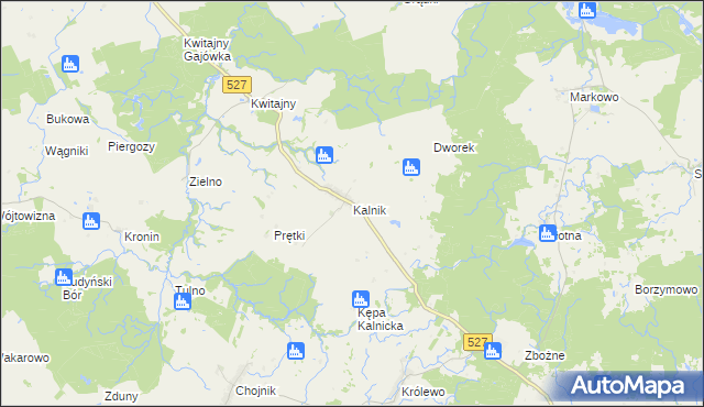 mapa Kalnik gmina Morąg, Kalnik gmina Morąg na mapie Targeo