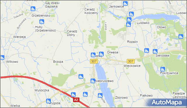 mapa Kalwy, Kalwy na mapie Targeo