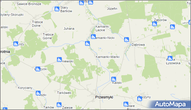 mapa Kamianki-Wańki, Kamianki-Wańki na mapie Targeo