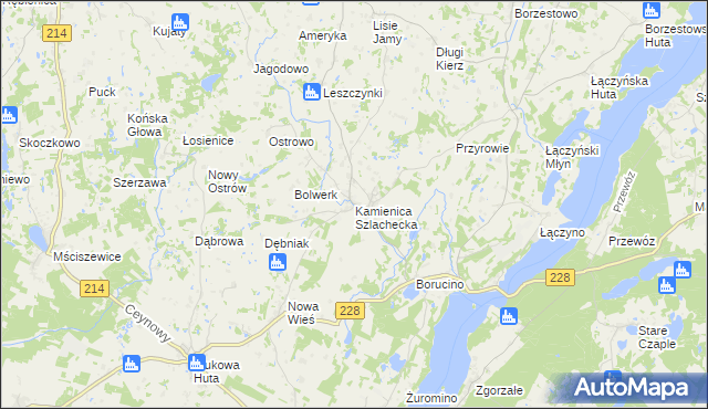 mapa Kamienica Szlachecka, Kamienica Szlachecka na mapie Targeo