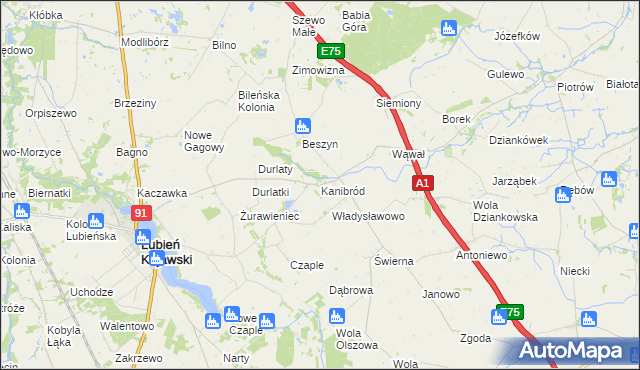 mapa Kanibród, Kanibród na mapie Targeo