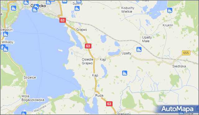 mapa Kąp, Kąp na mapie Targeo