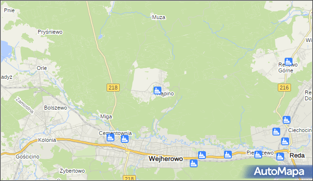 mapa Kąpino, Kąpino na mapie Targeo