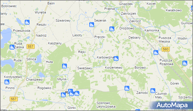 mapa Karbowizna, Karbowizna na mapie Targeo