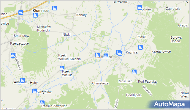 mapa Karczewice, Karczewice na mapie Targeo