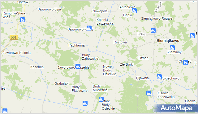 mapa Karolinowo gmina Siemiątkowo, Karolinowo gmina Siemiątkowo na mapie Targeo