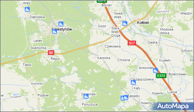 mapa Karpiska, Karpiska na mapie Targeo