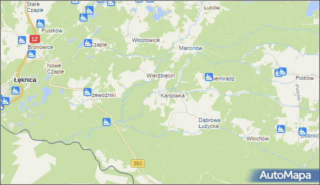 mapa Karsówka, Karsówka na mapie Targeo