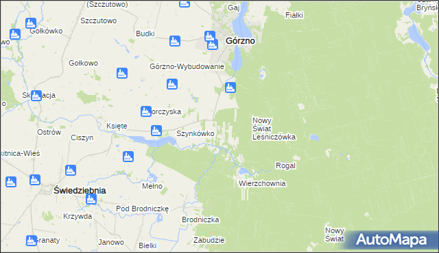 mapa Karw gmina Górzno, Karw gmina Górzno na mapie Targeo