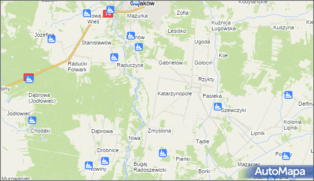 mapa Katarzynopole, Katarzynopole na mapie Targeo