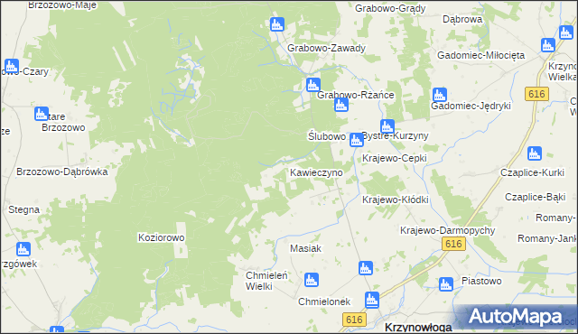 mapa Kawieczyno, Kawieczyno na mapie Targeo