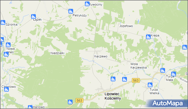 mapa Kęczewo, Kęczewo na mapie Targeo