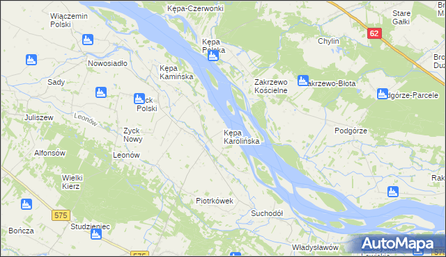 mapa Kępa Karolińska, Kępa Karolińska na mapie Targeo