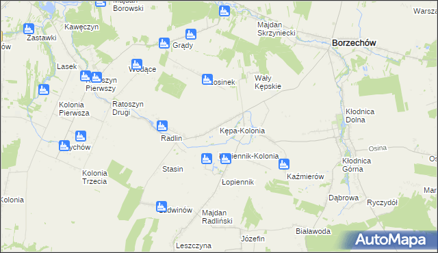 mapa Kępa-Kolonia, Kępa-Kolonia na mapie Targeo