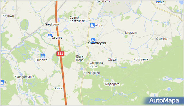 mapa Kępa Świeszyńska, Kępa Świeszyńska na mapie Targeo