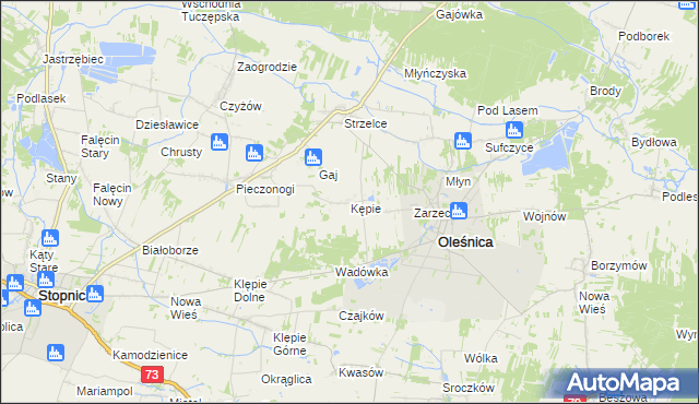 mapa Kępie gmina Oleśnica, Kępie gmina Oleśnica na mapie Targeo