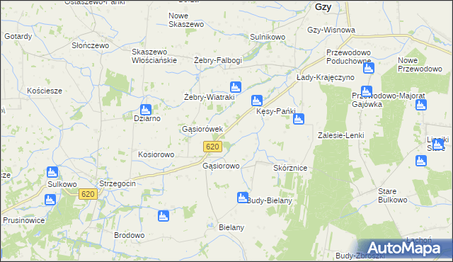 mapa Kęsy-Wypychy, Kęsy-Wypychy na mapie Targeo