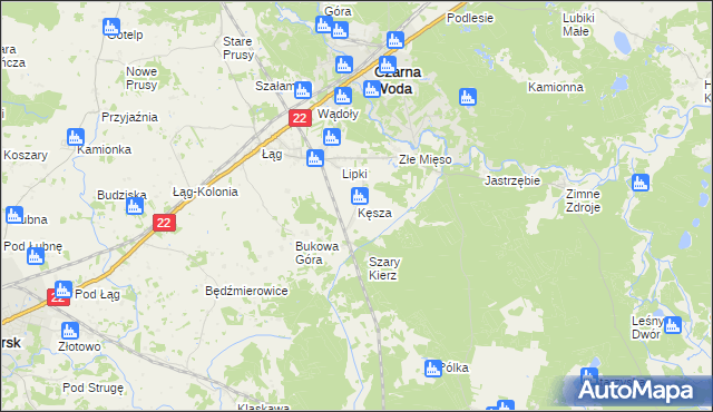 mapa Kęsza, Kęsza na mapie Targeo