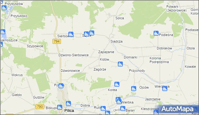 mapa Kidów, Kidów na mapie Targeo