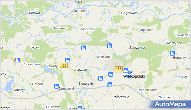 mapa Kiełczynek, Kiełczynek na mapie Targeo