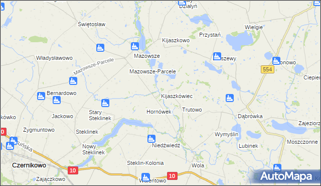 mapa Kijaszkówiec, Kijaszkówiec na mapie Targeo