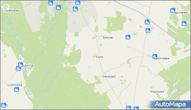 mapa Kijno, Kijno na mapie Targeo