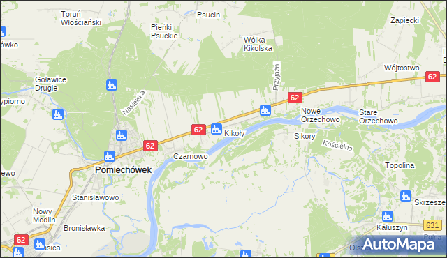 mapa Kikoły, Kikoły na mapie Targeo